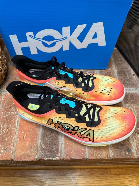 HOKA Cielo FlyX Track Spikes Men’s 13 VYZ Sprint Racing Shoes 1151990 NWT main image 12